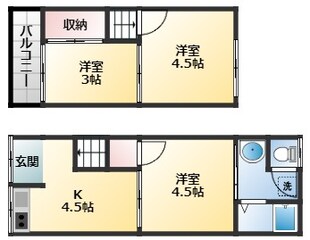 天美北5丁目テラスの物件間取画像